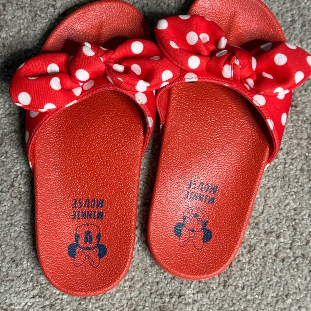 Red Polka Dot Minnie Mouse Kids Sandals